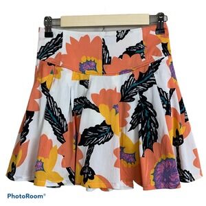 Free People XS Mini Skirt Floral Circle Lined Soft Girl Festival Faircore Casual